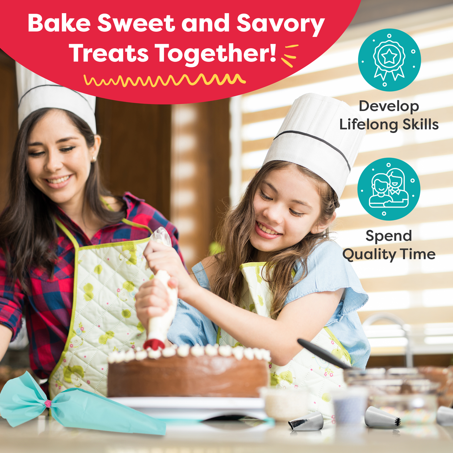 Baketivity Corp - BAKETIVITY Frosting Kit for Decorating - Double Color Couple