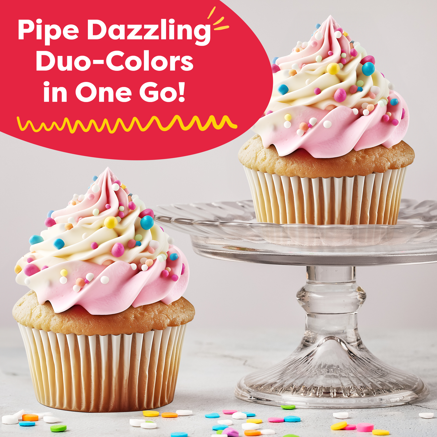 Baketivity Corp - BAKETIVITY Frosting Kit for Decorating - Double Color Couple