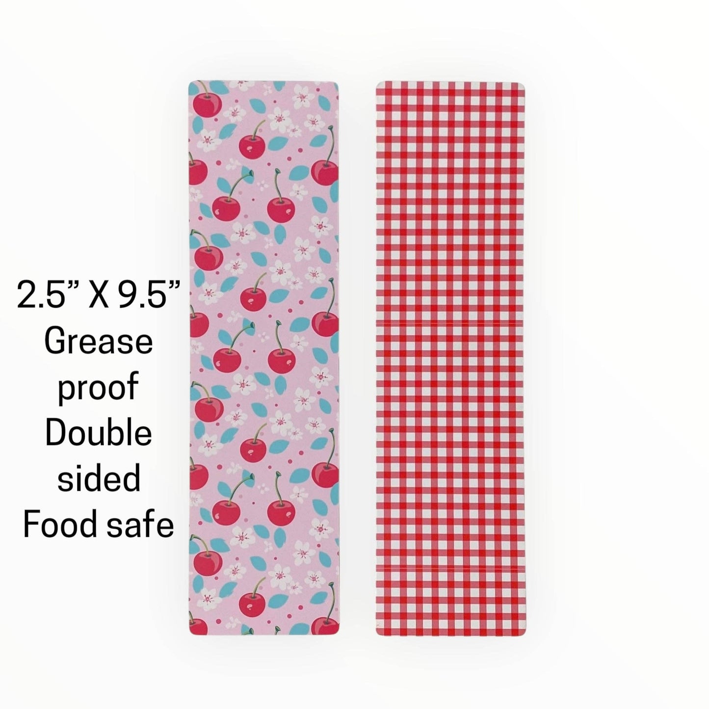 Cherries/Red Plaid/Gingham Tall Cookie Backer