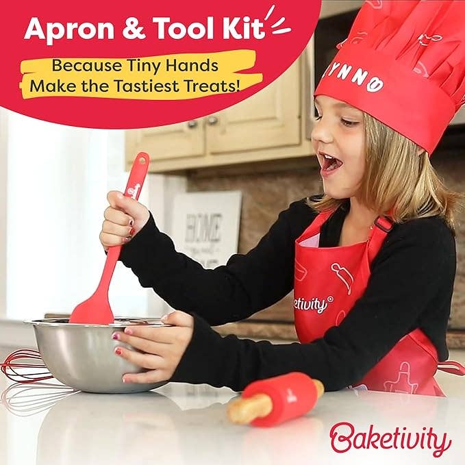 Baketivity Corp - Baketivity Kids Chef Hat & Apron Customizable Set