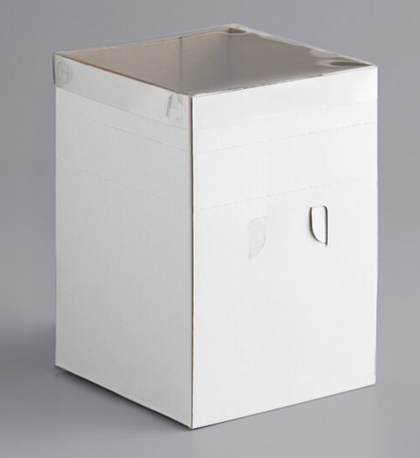 8x8x12" Flexbox White Cake Box