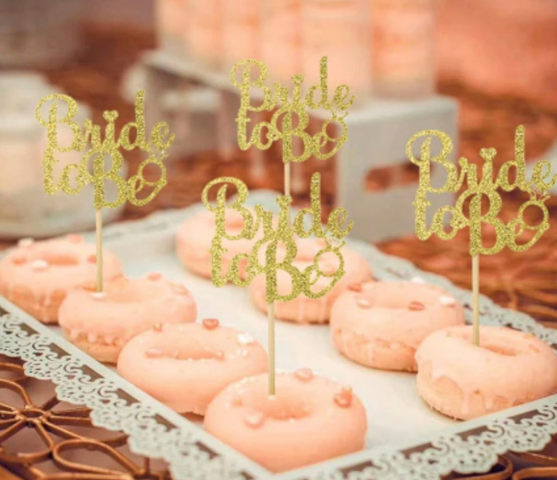 Bride to Be Cupcake Topper
