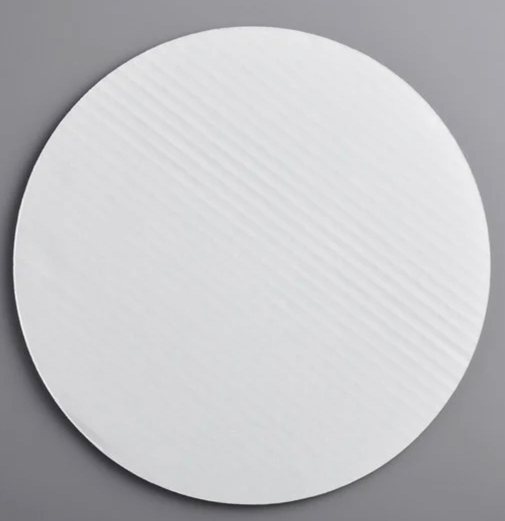 10" White Corrugated Grease Resistant Cake Circle
