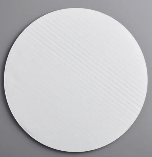10" White Corrugated Grease Resistant Cake Circle