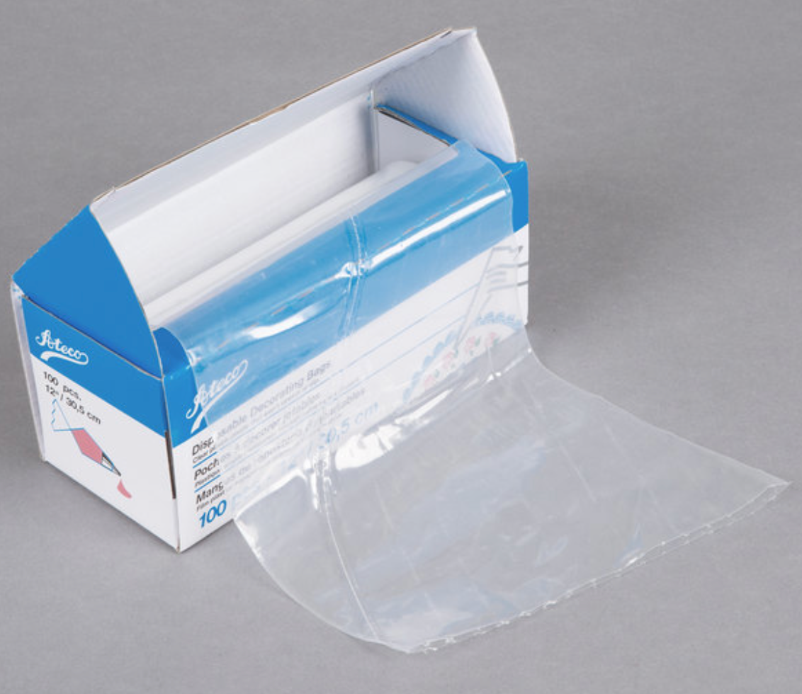 Roll of 100 Ultra Grip Disposable Pastry Bags 12"