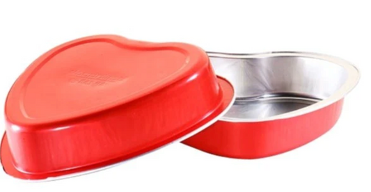 Disposable Heart Shaped Pans with Lid