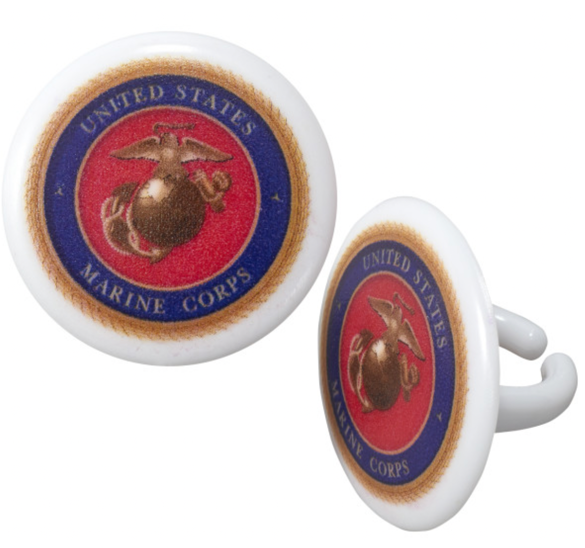 United States Marine Corps Cupcake Toppers