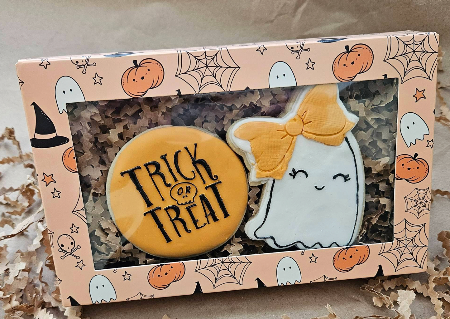 Orange & Black Halloween Doodles Box