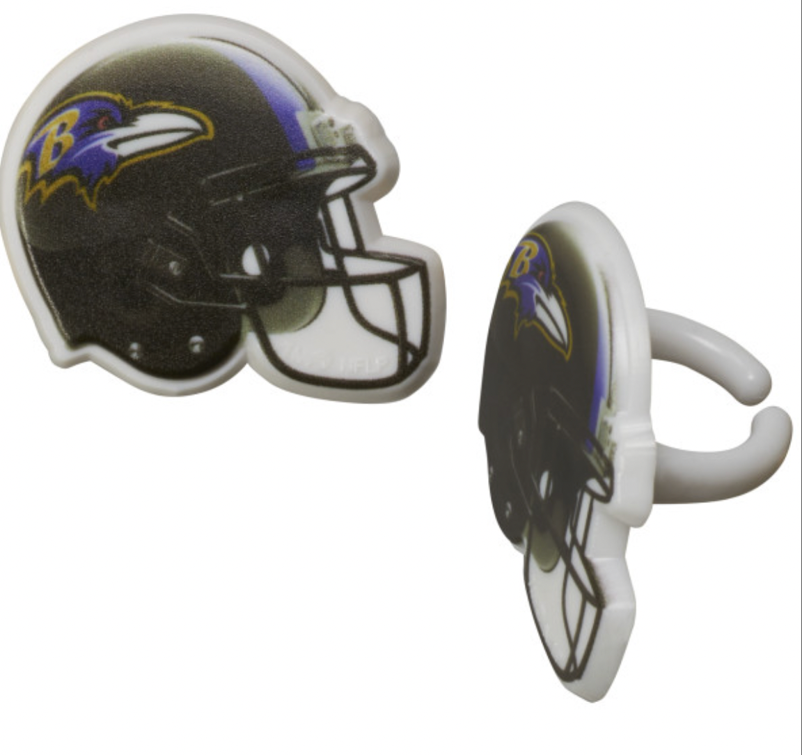 Baltimore Ravens Football Cupcake Toppers