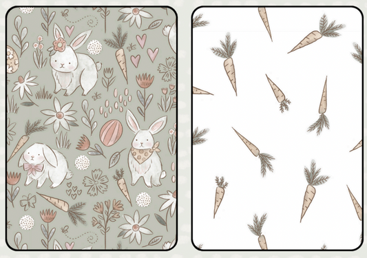 Square Cookie Backers-Bunnies and Carrots