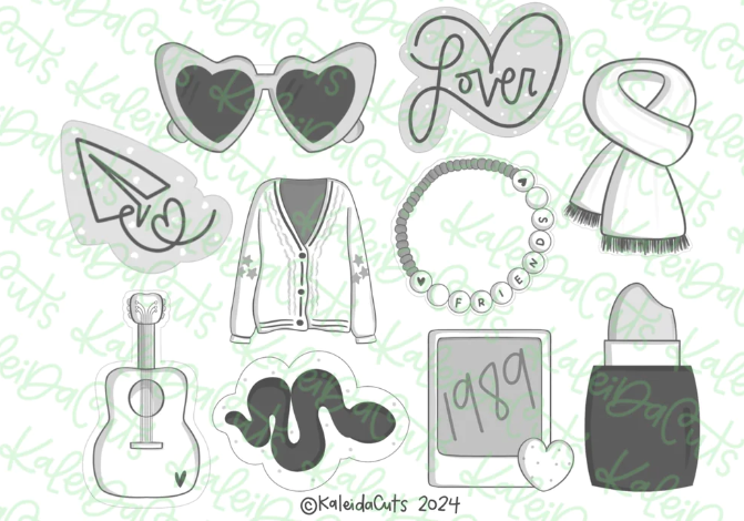 TS Cookie Cutter Set of 10
