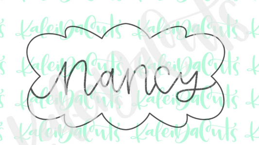 Nancy Plaque Cookie Cutter 4"
