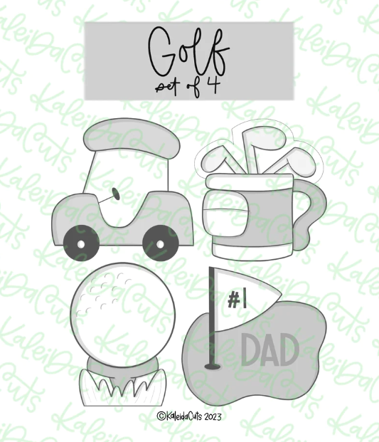 Mini Golf Set of Cookie Cutters 2"