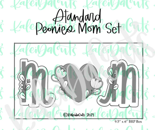 Peonies Mom Cookie Cutter Set of 3