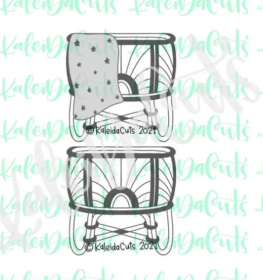 Boho Bassinet Cookie Cutter 3.5"