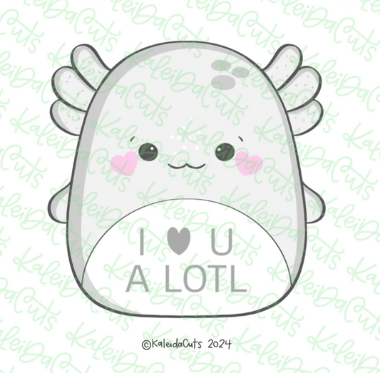 Axolotl Plush Cookie Cutter 3"