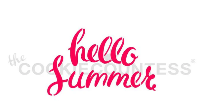 Hello Summer Stencil