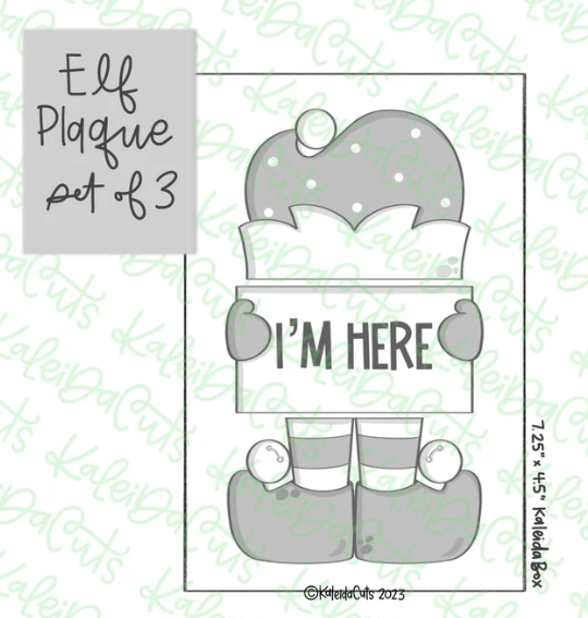 Elf Plaque Cookie Cutter
