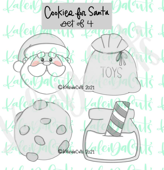 Cookies for Santa Set of 4 Mini Cookie Cutters
