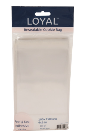 Resealable Cookie Bag 4"x6"