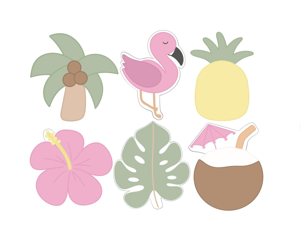 Hawaiian Mini Cookie Cutter Set