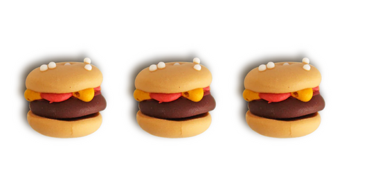 Hamburger and Hot Dog Royal Icing Transfers
