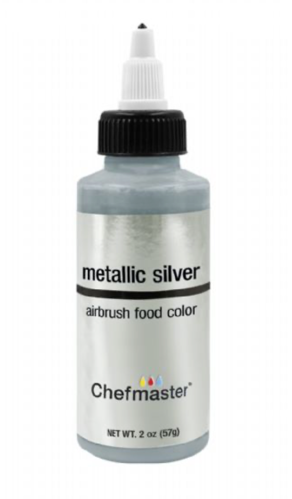 Chefmaster 2 oz Metallic Silver Airbrush