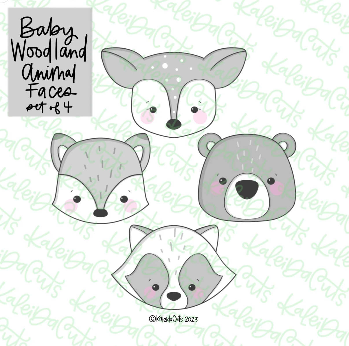 Baby Woodland Animal Faces Cookie Cutters