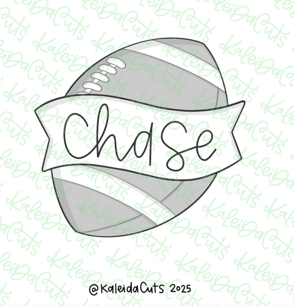 Football Banner Cookie Cutter