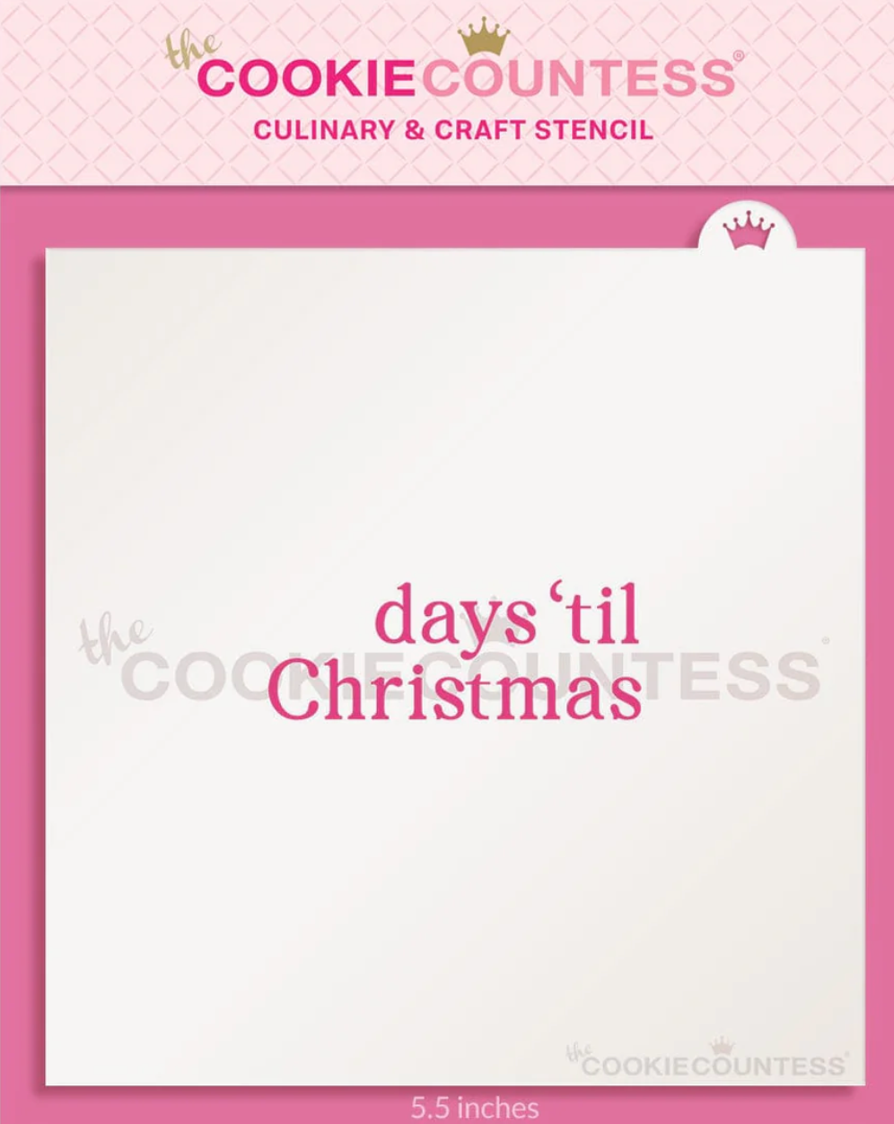 Days Til Christmas Stencil