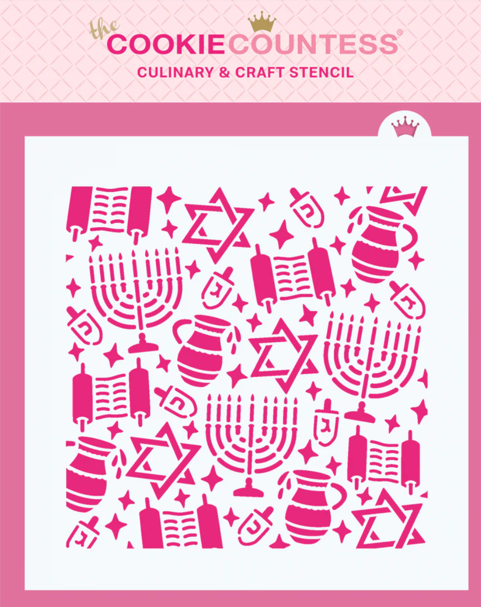 Hanukkah Pattern Stencil