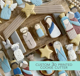 Nativity Scene Peg Dolls Cutter Set Cookie Cutter 14 Piece Set