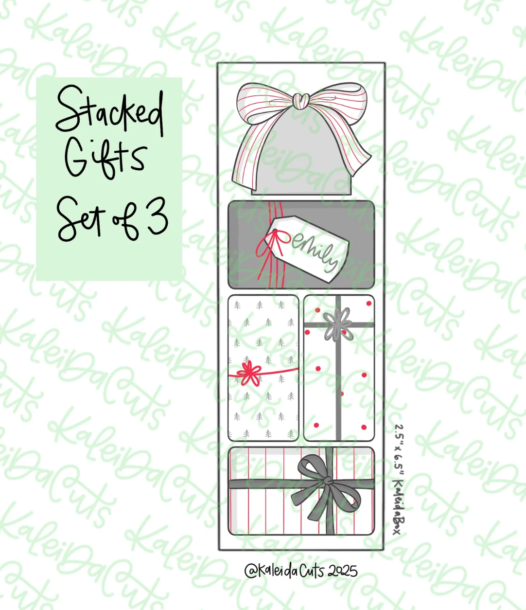 Stacked Gifts Cookie Cutters Set of 3