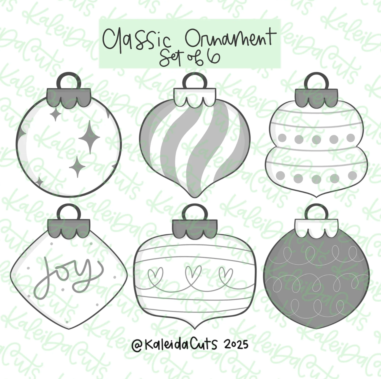 Classic Ornament Cookie Cutter Mini Set of 6
