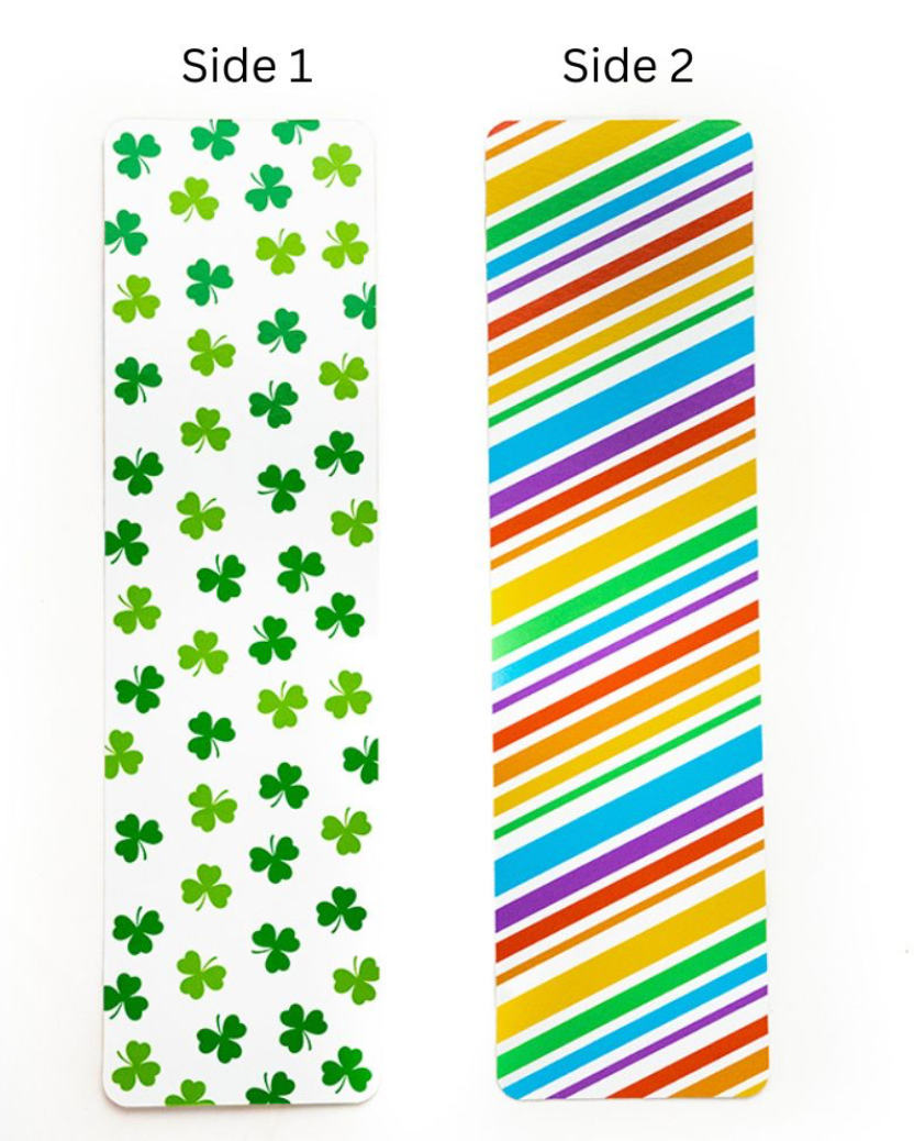 Tall Backer-Rainbow Stripes Green Clovers