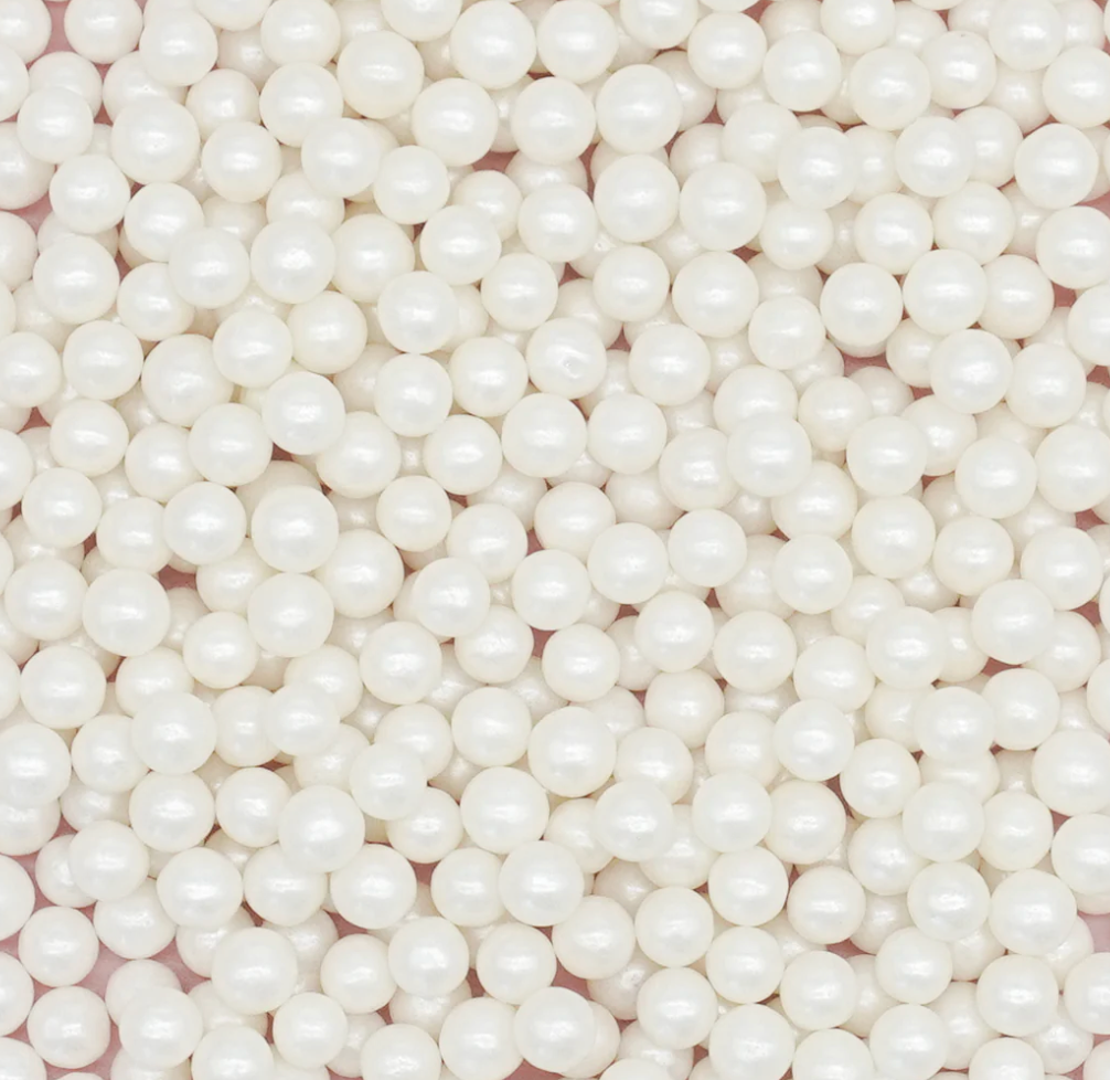 White Shimmer Sugar Pearls 7mm