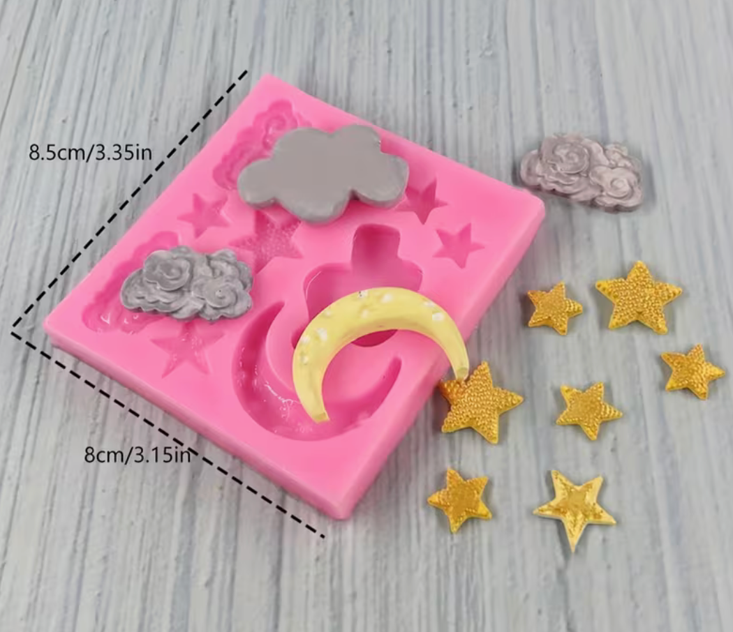 Stars and Moon Silicone Mold