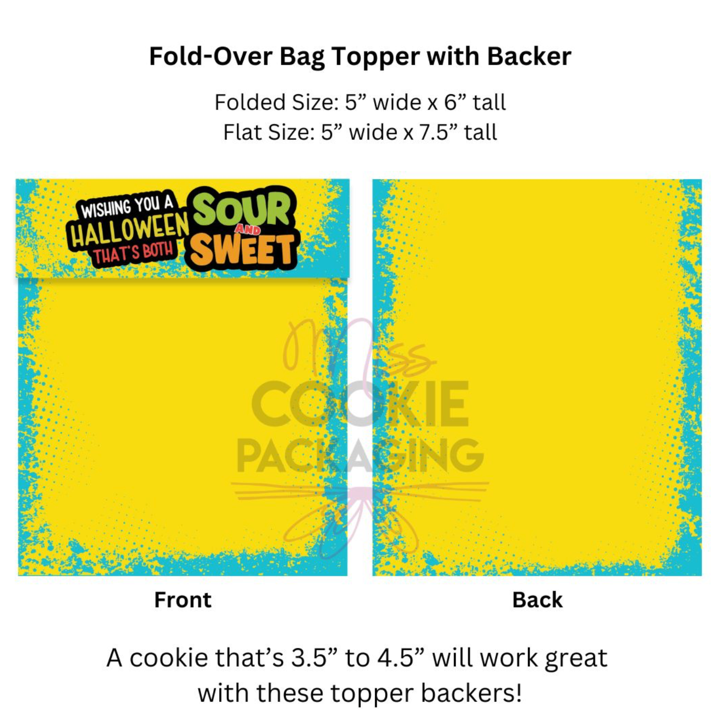 Fold Over Cookie Backer Sour and Sweet