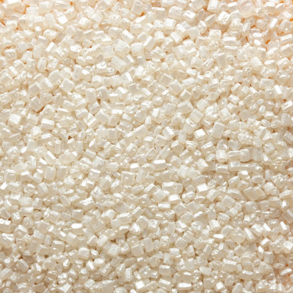 White Shimmer Pearl Sugar Rocks