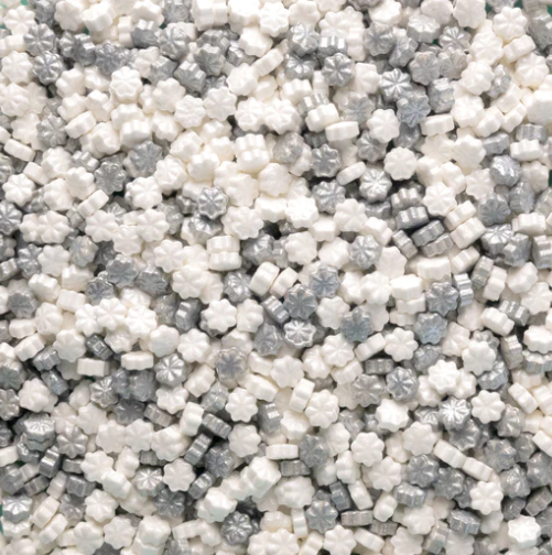 White Silver Star 4 oz Sprinkles