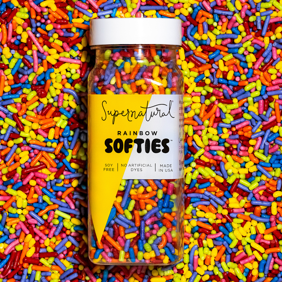 Supernatural - Dye-Free Rainbow Softies Sprinkles