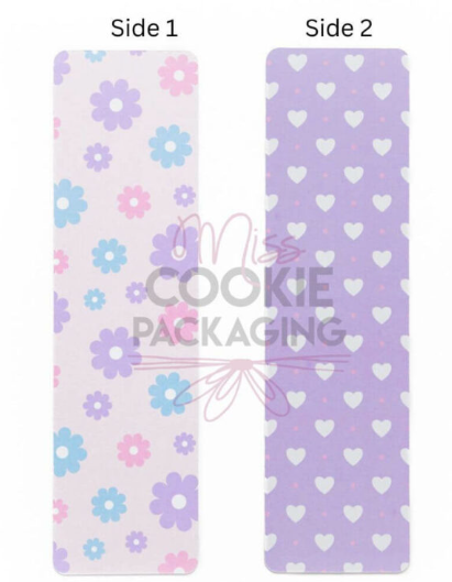Tall Backer-Flowers Purple White Hearts