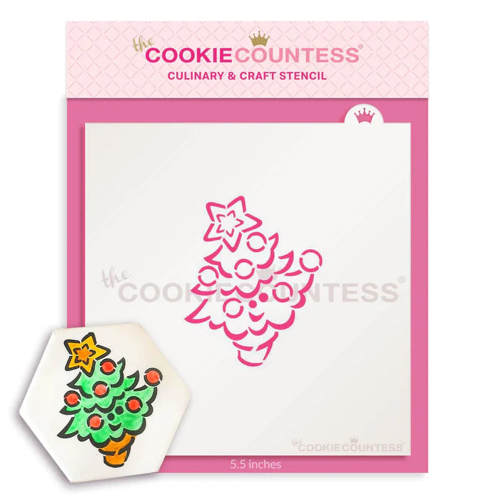 Cute Christmas Tree Stencil PYO