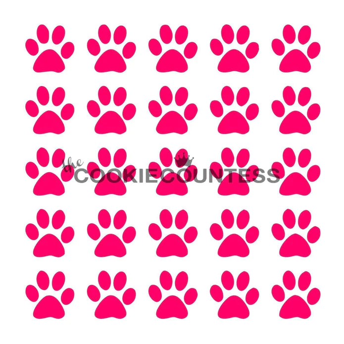 Paw Prints Stencil