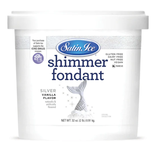 Satin Ice Silver Shimmer Fondant