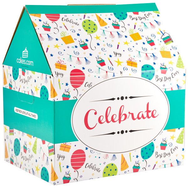 Party Cake Box-1/4 Sheet