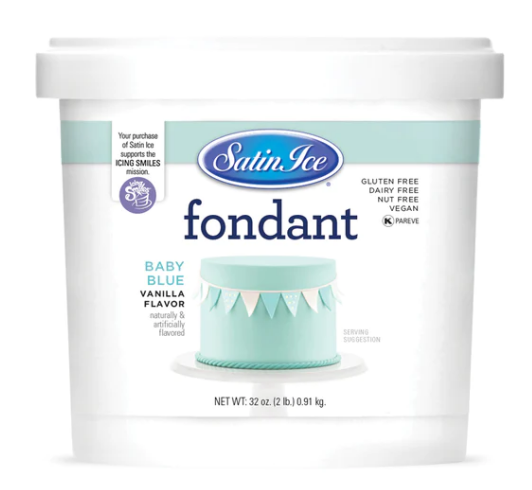 Satin Ice Baby Blue Vanilla Fondant