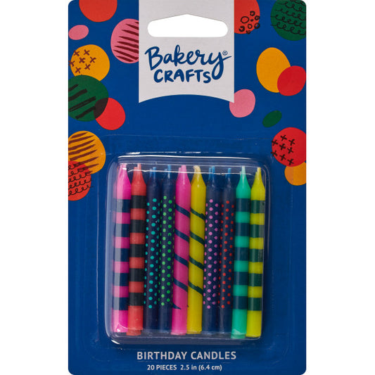 Stripe and Dot Candles