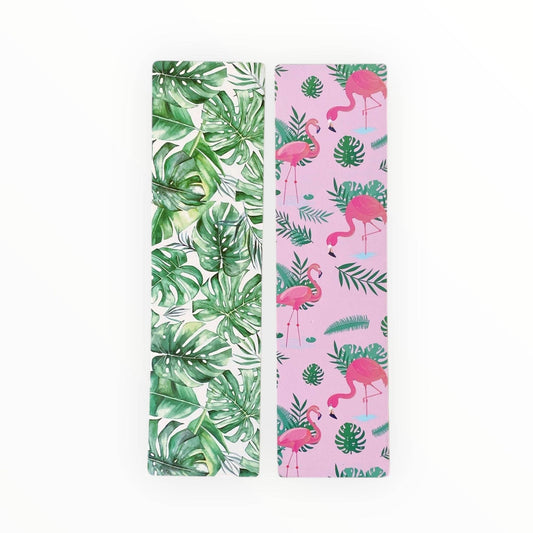 Flamingo/Tropical Leaves Tall Cookie Backer