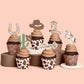 Western Rodeo Cupcake Set of 24 Liners + Toppers